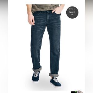 Nautical men’s stretch denim jeans, size 38x38
